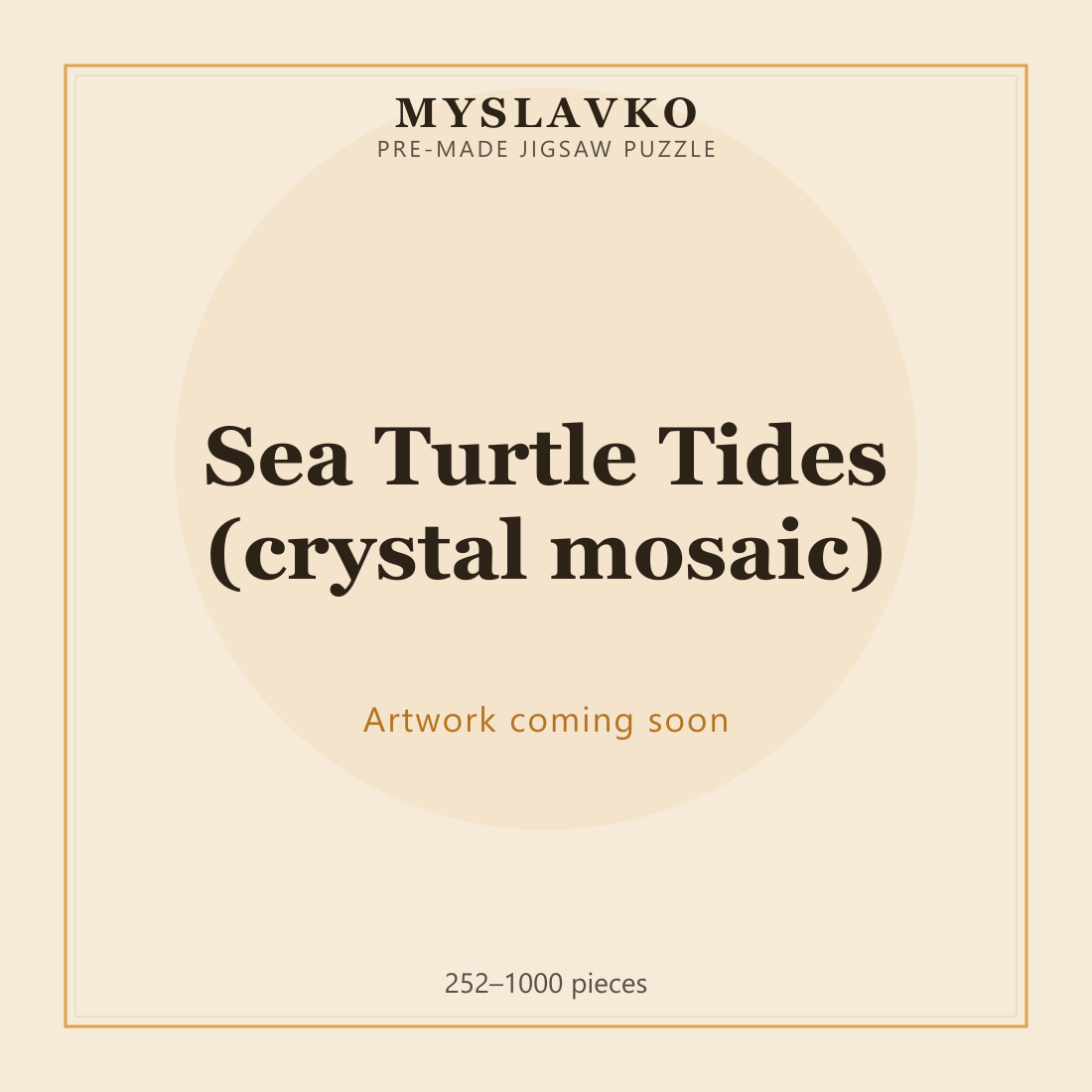 Sea Turtle Tides (crystal mosaic) — MySlavko jigsaw puzzle (artwork coming soon)