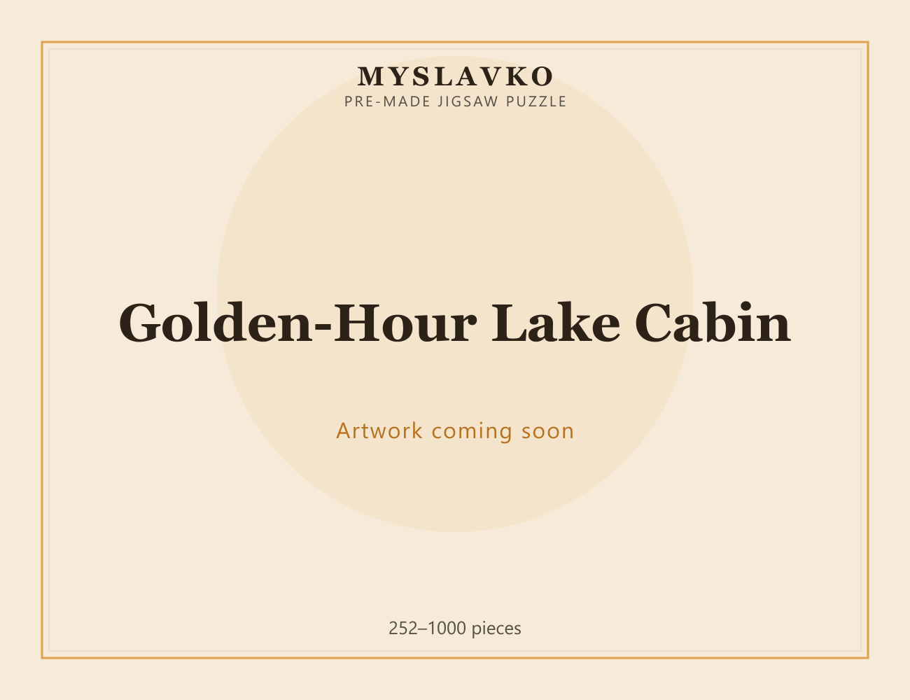 Golden-Hour Lake Cabin — MySlavko jigsaw puzzle (artwork coming soon)