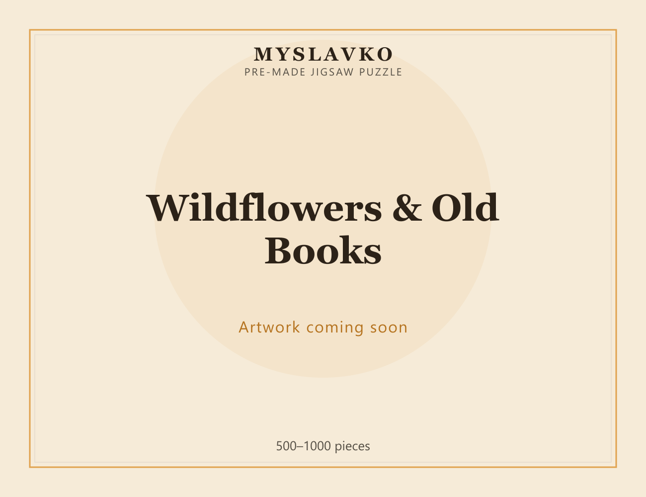 Wildflowers & Old Books — MySlavko jigsaw puzzle (artwork coming soon)